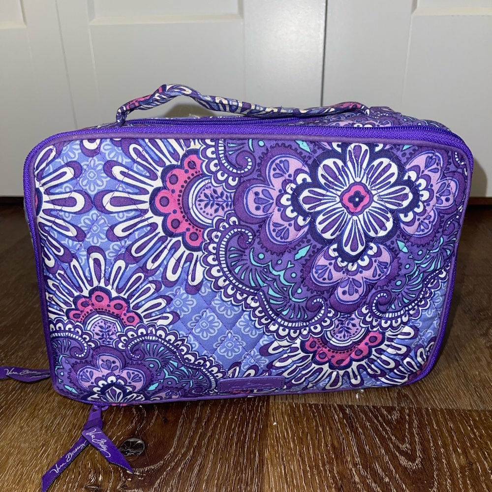 Vera Bradley Makeup / Toiletry Case Lilac Tapestry